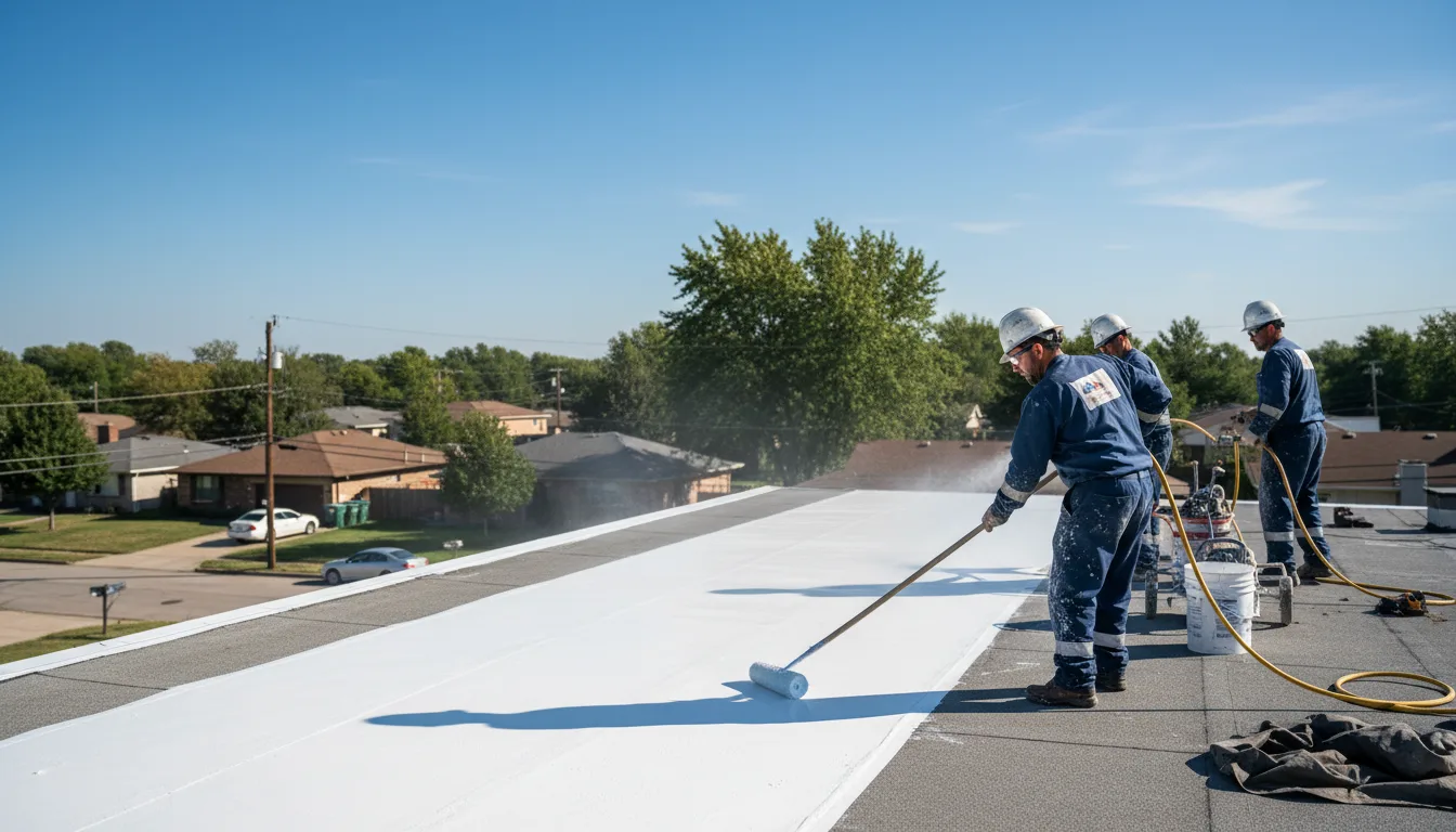 Commercial roof coating in Glenville, NC near me